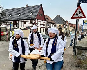 Traditioneller Stollenanschnitt